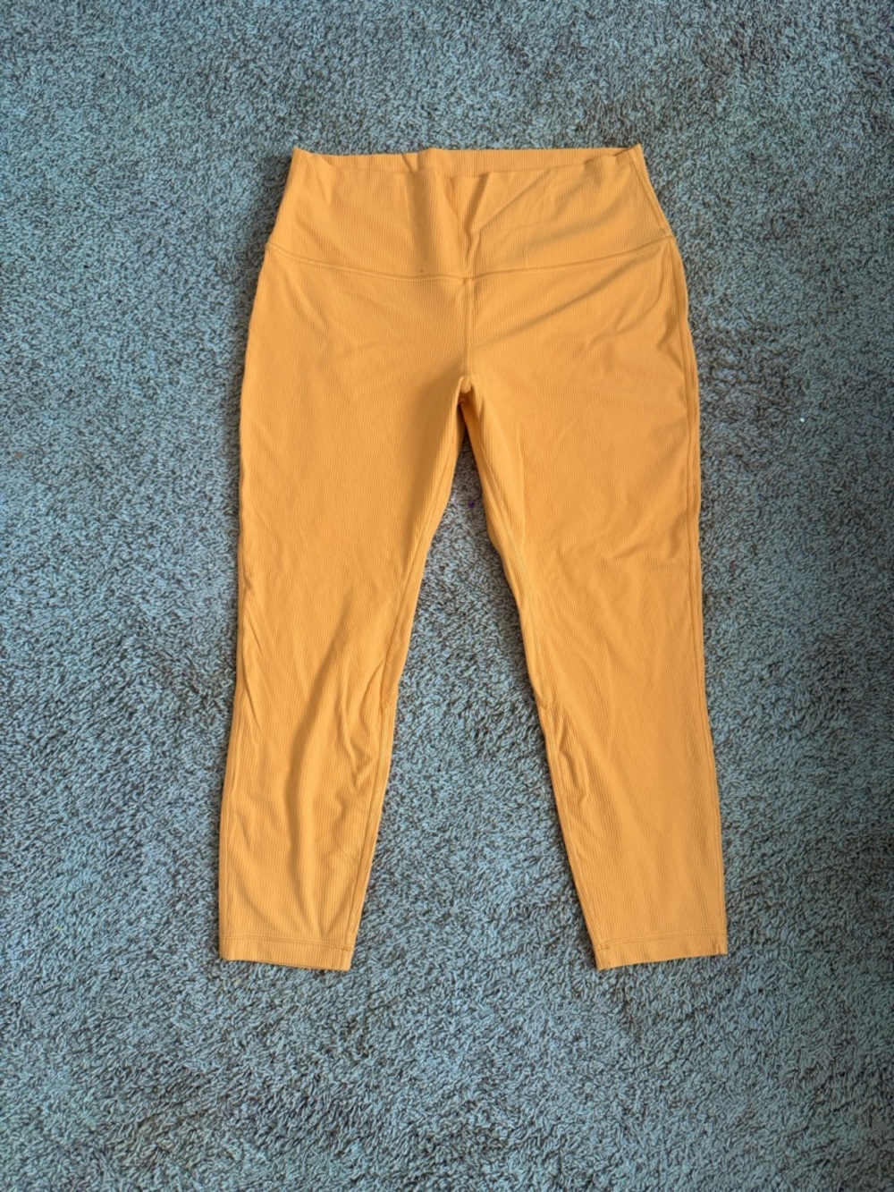 Lululemon athletica Yellow-Orange Ribbed High-Waist Leggings - Picture 2 of 3